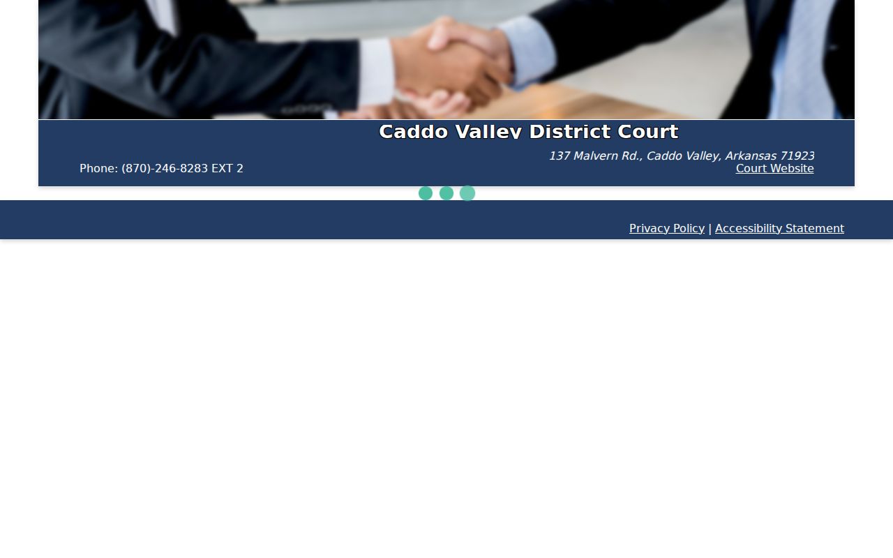Caddo Valley court records payment interface